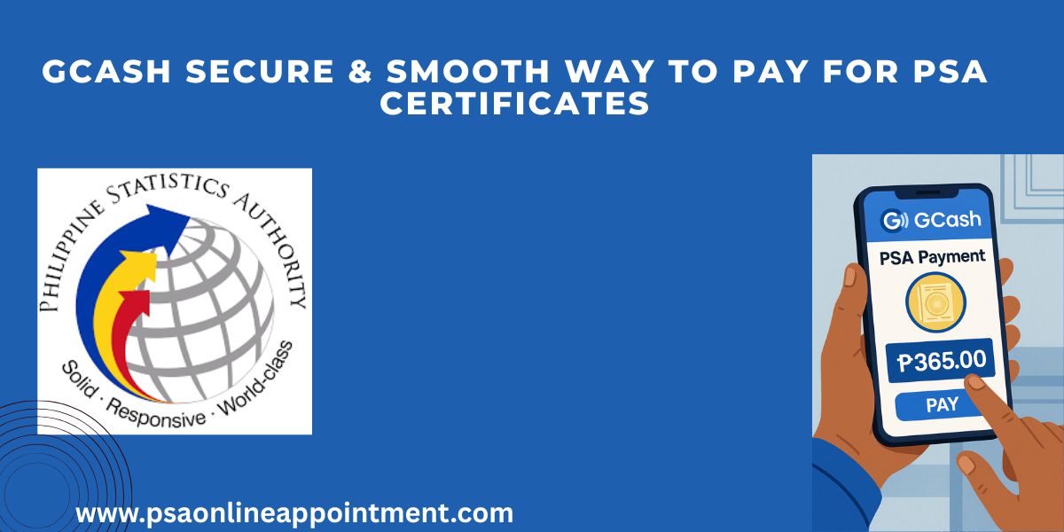 GCash Secure way to pay PSA certificate fee