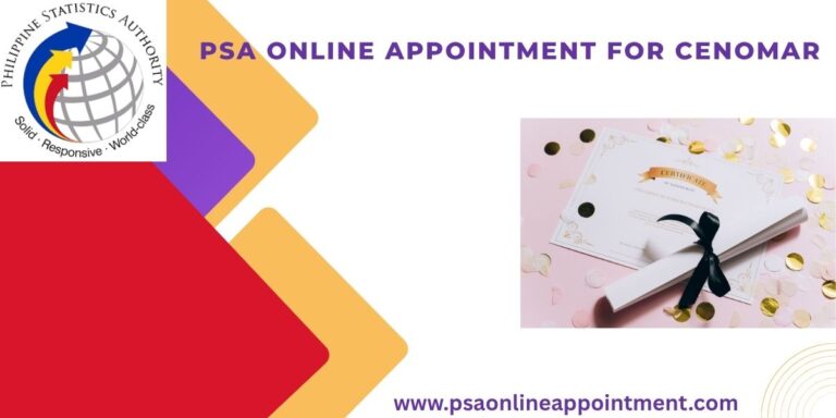 PSA Online Appointment for CENOMAR