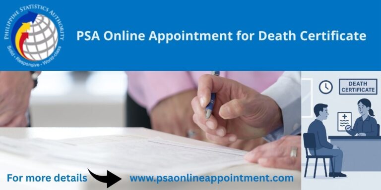 PSA appointment for death certificate