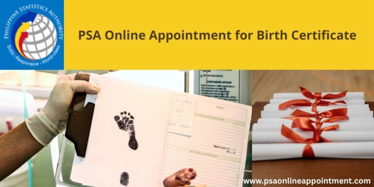 PSA online Appointment for Birth Certificates