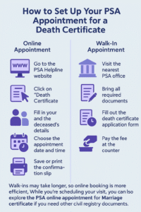 PSA setup for Death Certificate