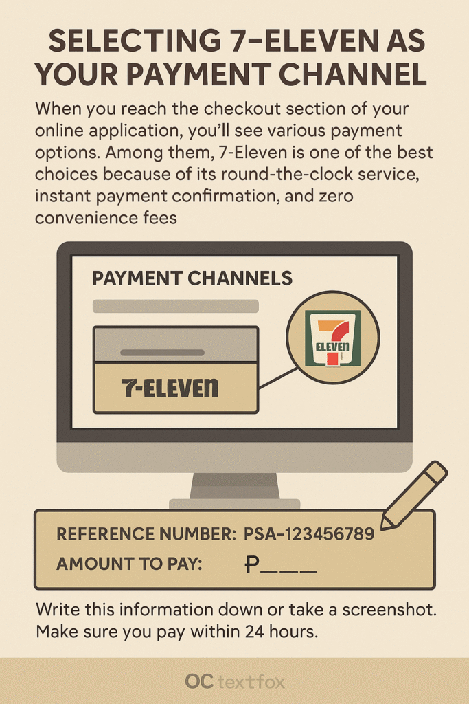 Select 7 Eleven as Payment Method