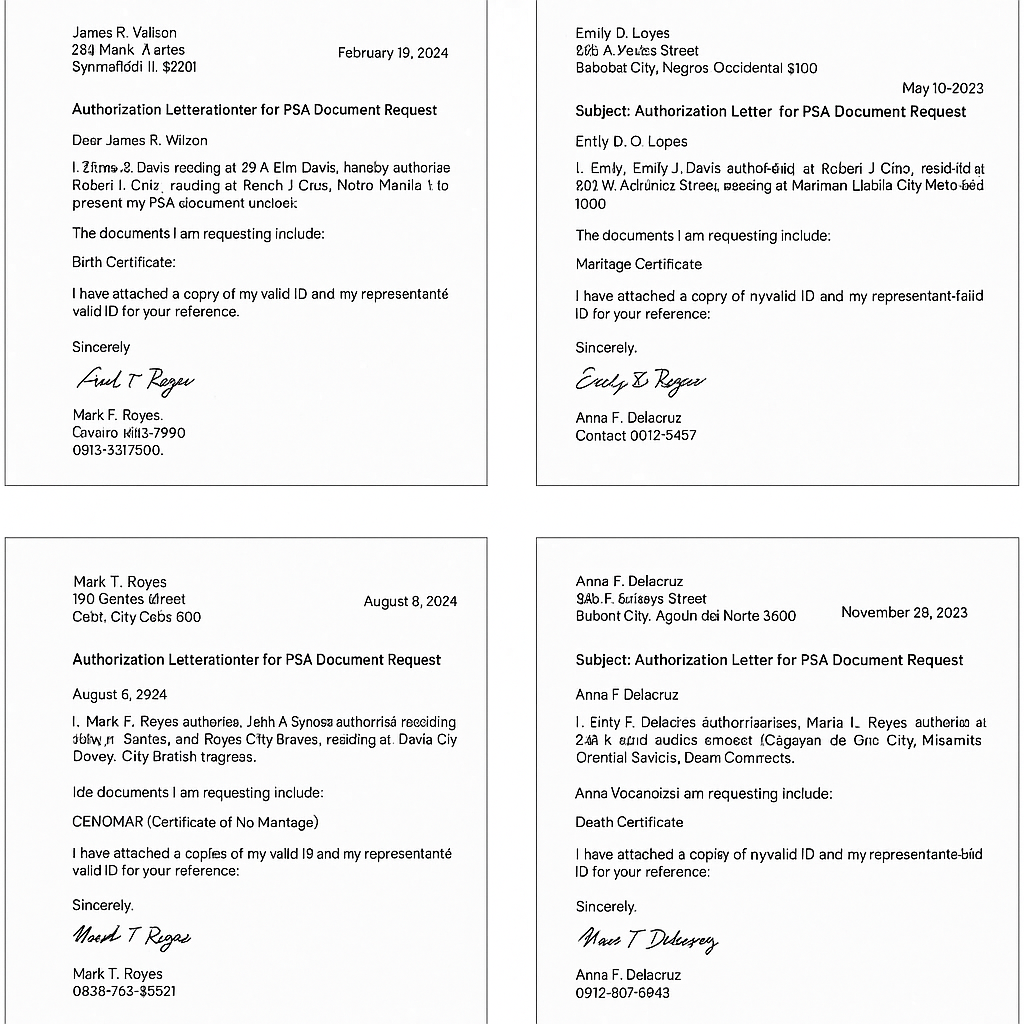 Samples of Letter of Authorization