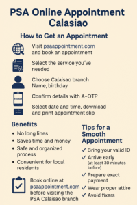PSA online appointment Calasiao