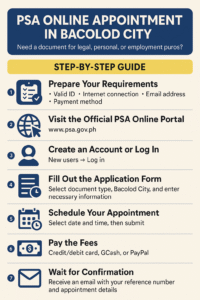 PSA Appointment in Bacolod City