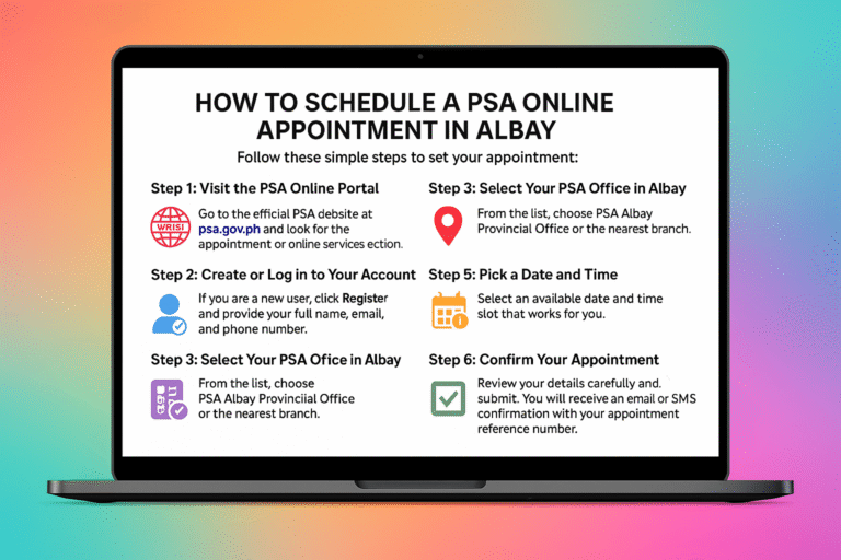 PSA Online Appointment in Albay
