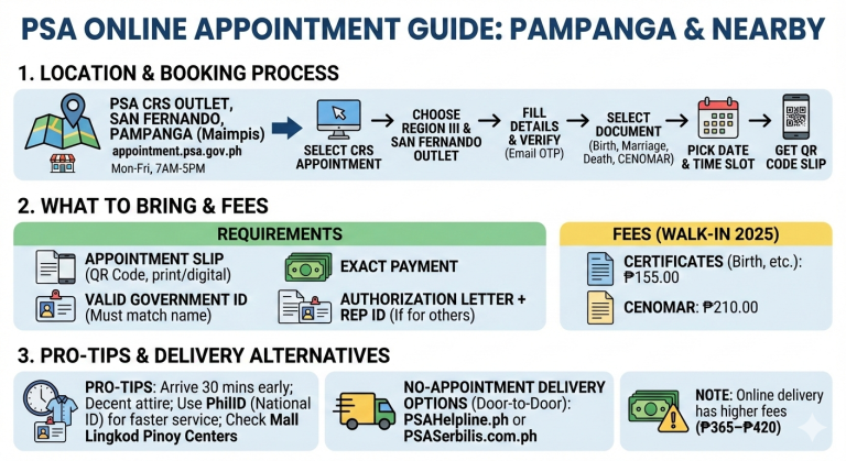 PSA Online Appointment near Pampanga Philippines