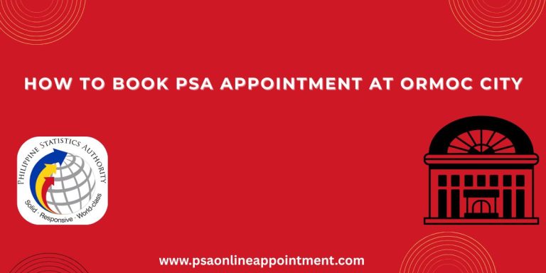 How to book PSA Appointment at Ormoc City Hall