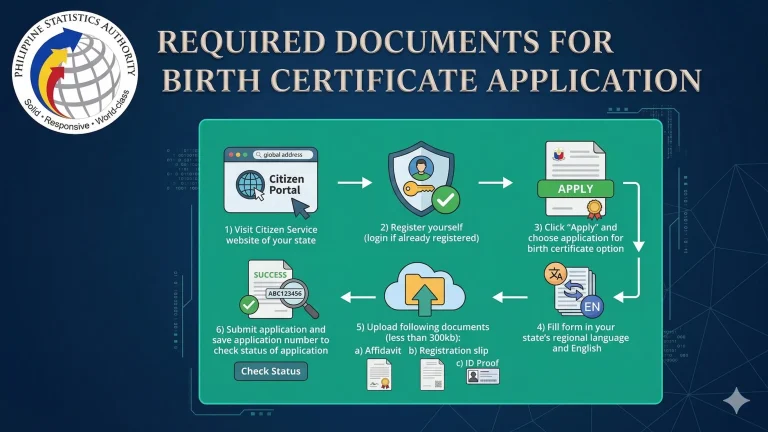 List of documents for Birth Certificate application