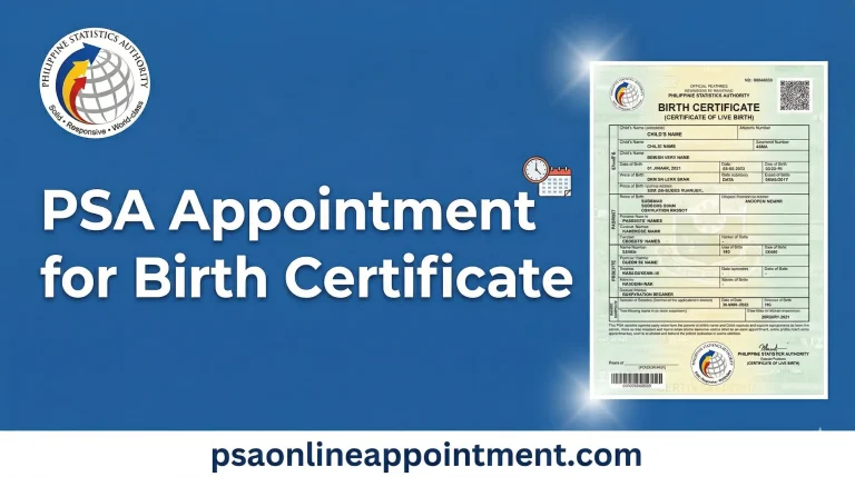 PSA Appointment for Birth Certificate