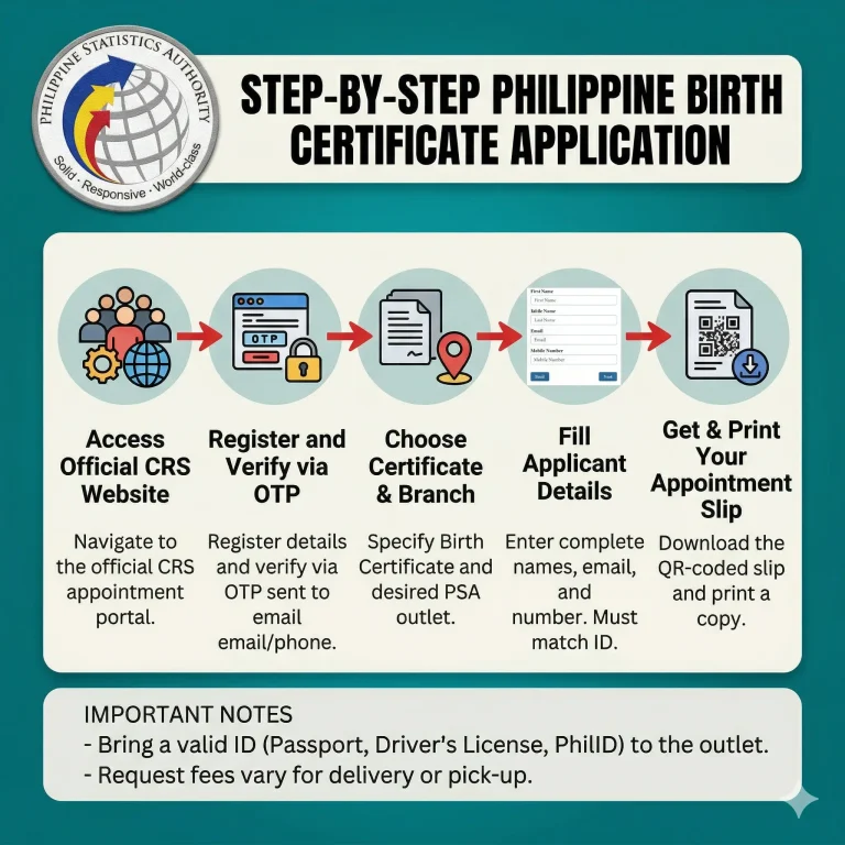 PSA Birth Certificates Complete Application Process