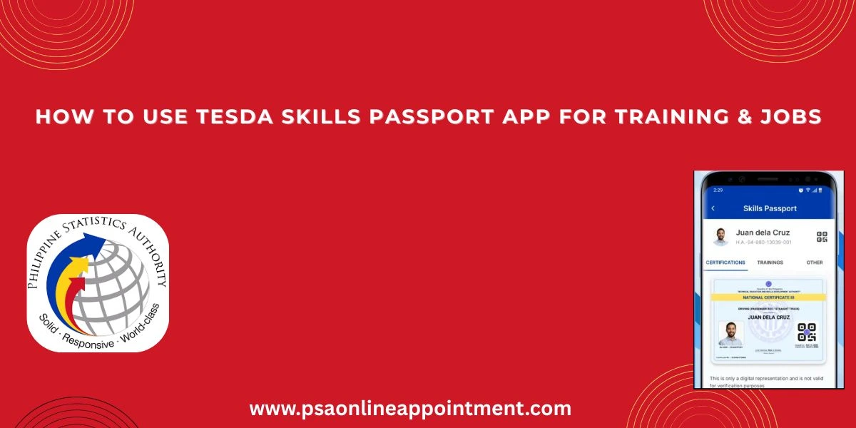 how to use TESDA passport App