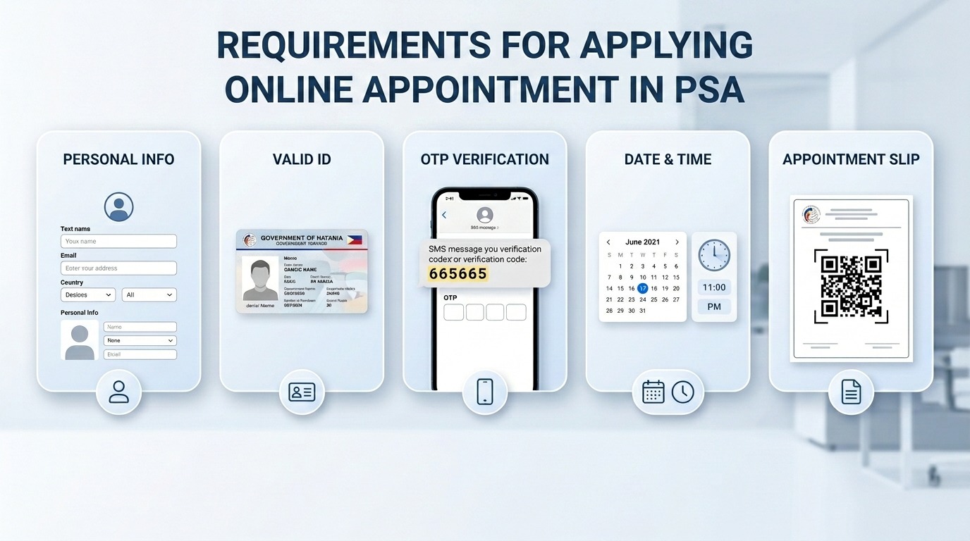 Requirements for PSA Online Appointment